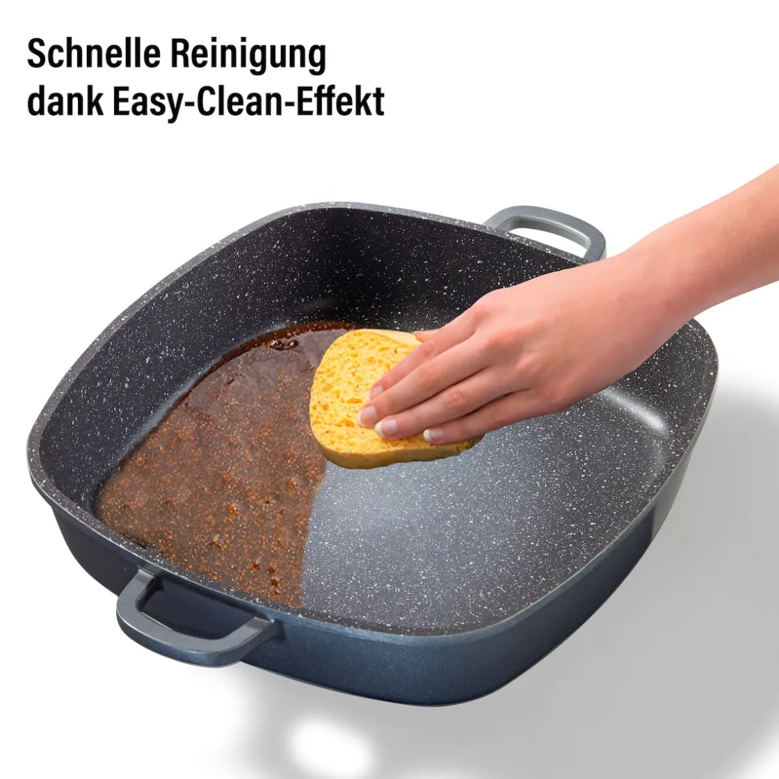 Pfannen|Die moderne Hausfrau STONELINE Servierpfanne Eckig 32 cm | mit Deckel