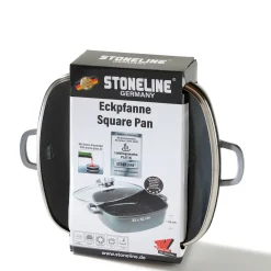 Pfannen|Die moderne Hausfrau STONELINE Servierpfanne Eckig 32 cm | mit Deckel