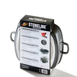 Pfannen|Die moderne Hausfrau STONELINE Servierpfanne Eckig 32 cm | mit Deckel