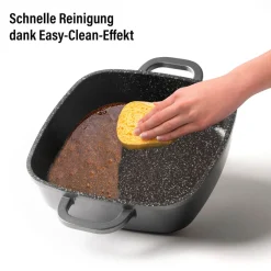 Pfannen|Die moderne Hausfrau STONELINE Servierpfanne Eckig 20 cm | mit Deckel