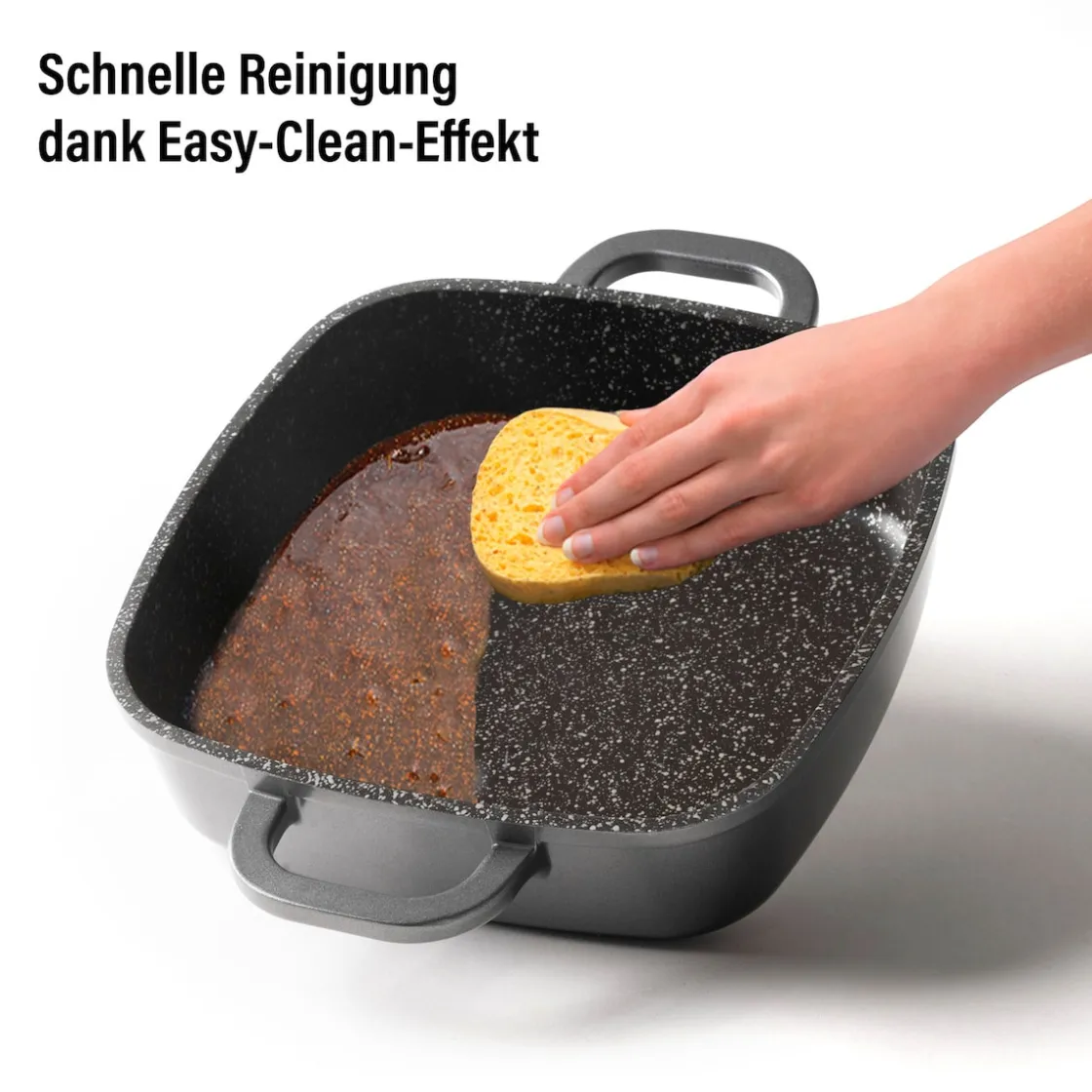 Pfannen|Die moderne Hausfrau STONELINE Servierpfanne Eckig 20 cm | mit Deckel