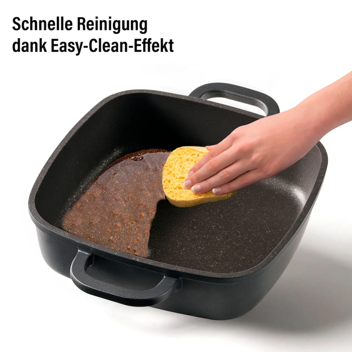 Pfannen|Die moderne Hausfrau STONELINE Servierpfanne Eckig 20 cm Roségold | mit Deckel