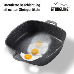 Pfannen|Die moderne Hausfrau STONELINE Servierpfanne Eckig 28 cm | mit Deckel