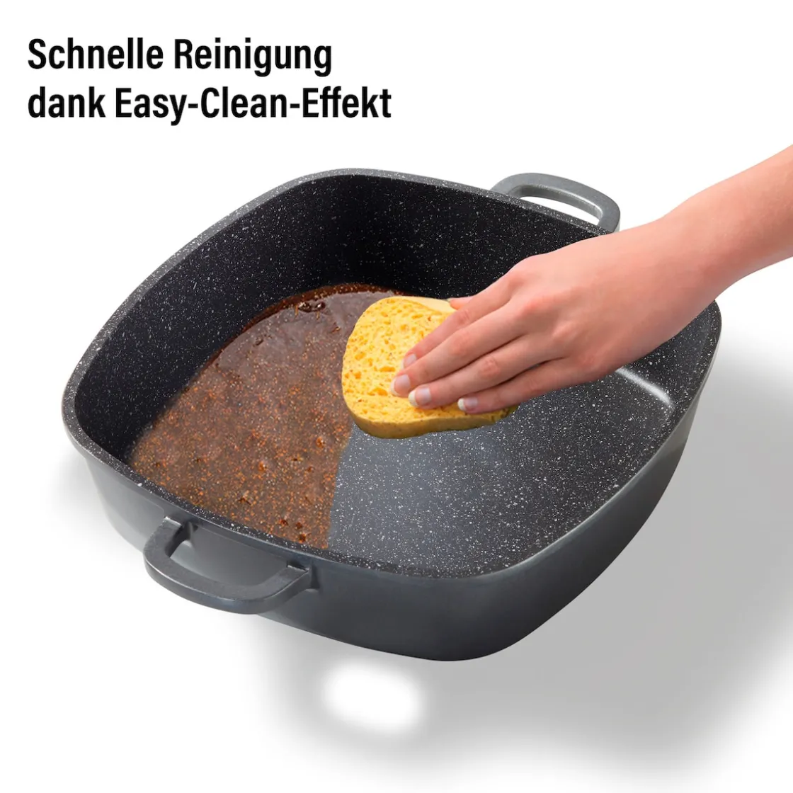 Pfannen|Die moderne Hausfrau STONELINE Servierpfanne Eckig 28 cm | mit Deckel