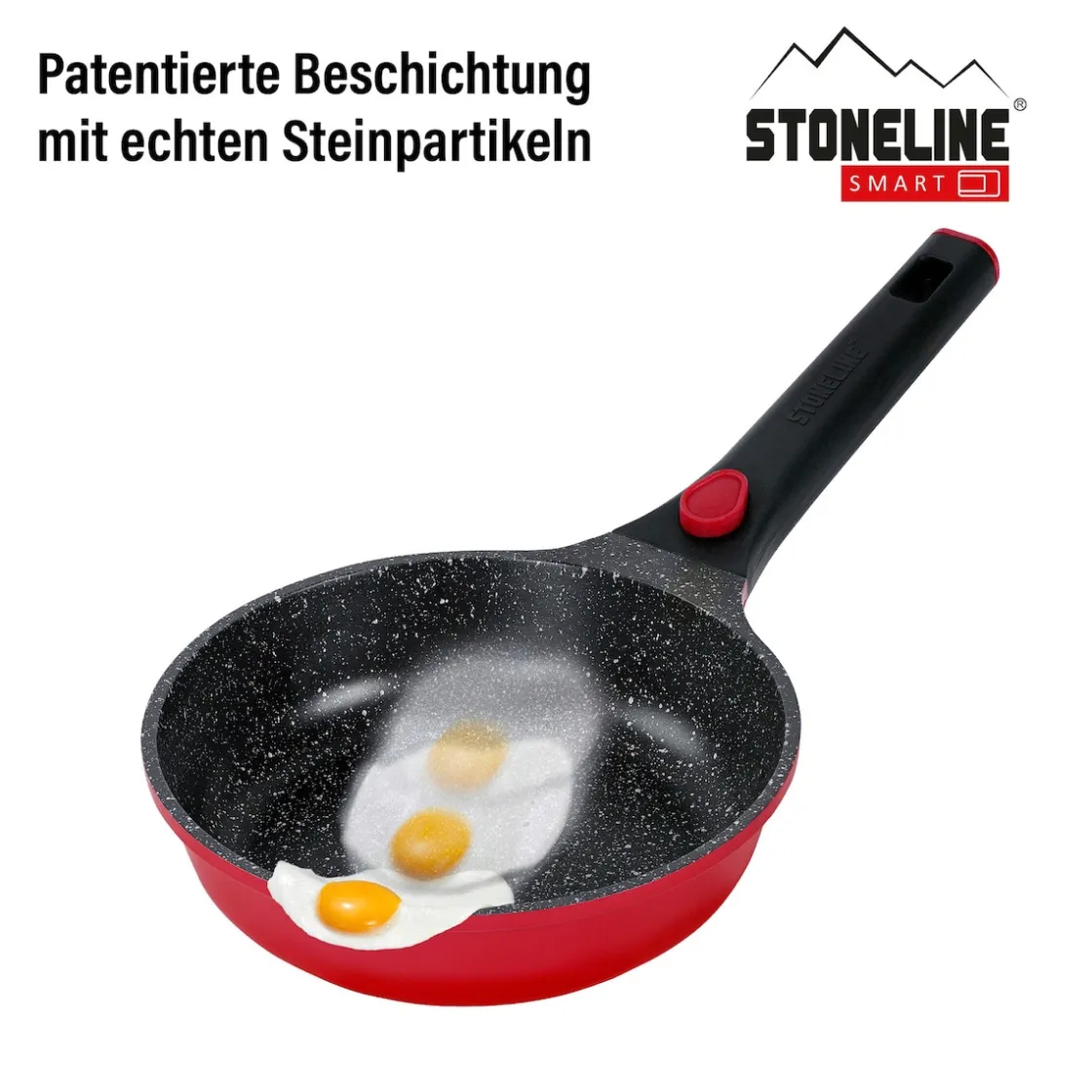Pfannen|Die moderne Hausfrau STONELINE SMART Bratpfanne 20 cm | ohne Deckel - Rot
