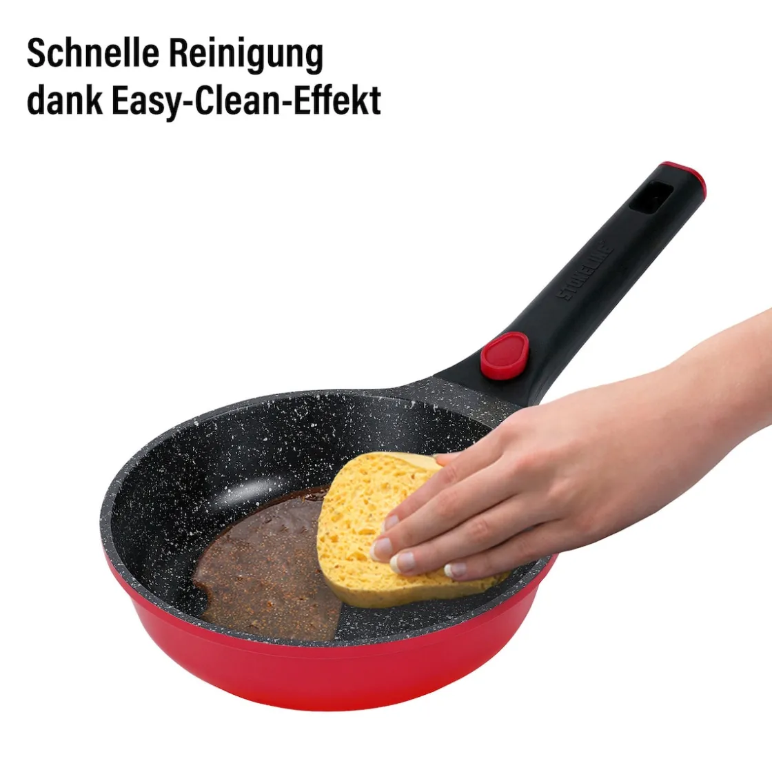 Pfannen|Die moderne Hausfrau STONELINE SMART Bratpfanne 20 cm | ohne Deckel - Rot