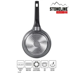 Pfannen|Die moderne Hausfrau STONELINE SMART Bratpfanne 20 cm mit abnehmbarem Griff - Grau