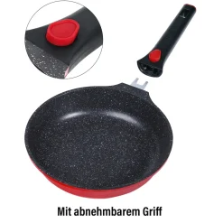 Pfannen|Die moderne Hausfrau STONELINE SMART Bratpfanne 24 cm | ohne Deckel - Rot