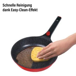 Pfannen|Die moderne Hausfrau STONELINE SMART Bratpfanne 24 cm | ohne Deckel - Rot