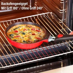 Pfannen|Die moderne Hausfrau STONELINE SMART Bratpfanne 28 cm | ohne Deckel - Rot