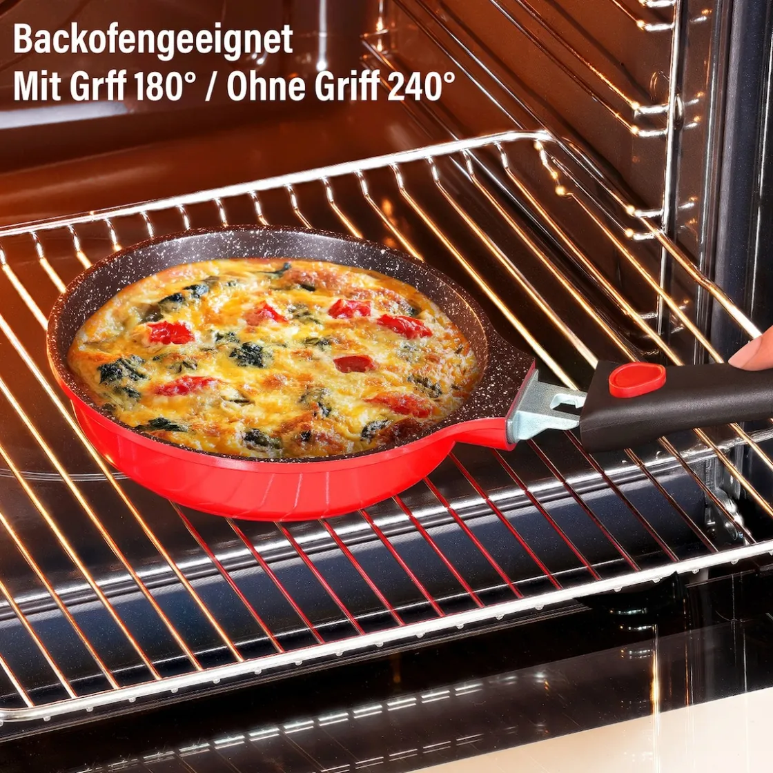 Pfannen|Die moderne Hausfrau STONELINE SMART Bratpfanne 28 cm | ohne Deckel - Rot