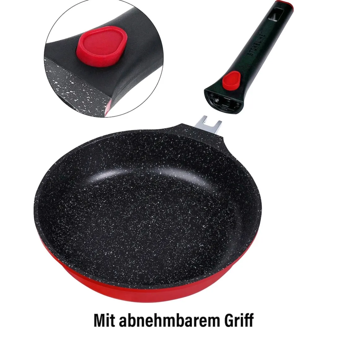 Pfannen|Die moderne Hausfrau STONELINE SMART Bratpfanne 28 cm | ohne Deckel - Rot