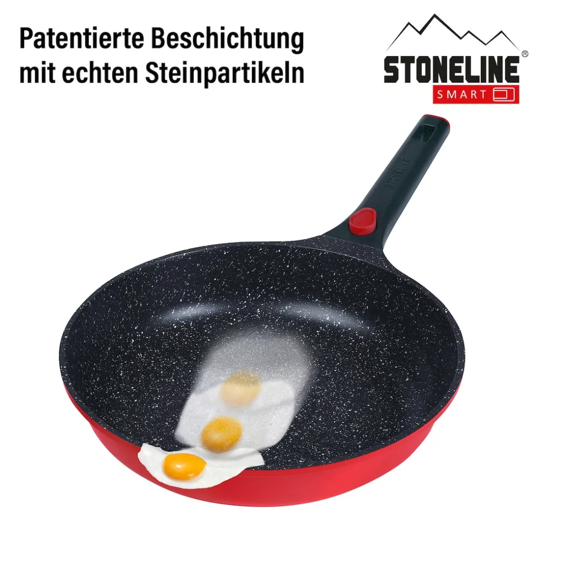 Pfannen|Die moderne Hausfrau STONELINE SMART Bratpfanne 28 cm | ohne Deckel - Rot