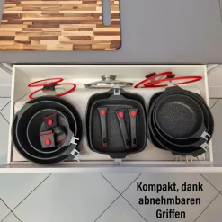 Pfannen|Die moderne Hausfrau STONELINE SMART Bratpfanne 28 cm | ohne Deckel - Rot