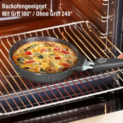 Pfannen|Die moderne Hausfrau STONELINE SMART Bratpfanne 24 cm mit abnehmbarem Griff - Grau