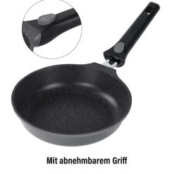 Pfannen|Die moderne Hausfrau STONELINE SMART Bratpfanne 24 cm mit abnehmbarem Griff - Grau