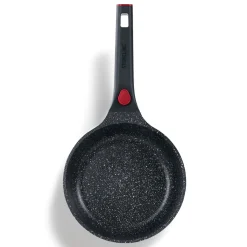 Die moderne Hausfrau STONELINE SMART Pfannen-Set 3-teilig Rot mit abnehmbaren Griffen | ohne Deckel - Schwarz