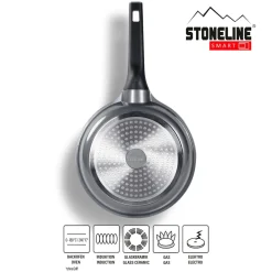 Die moderne Hausfrau STONELINE SMART Pfannen-Set 2-teilig 24/28 | ohne Deckel - Grau