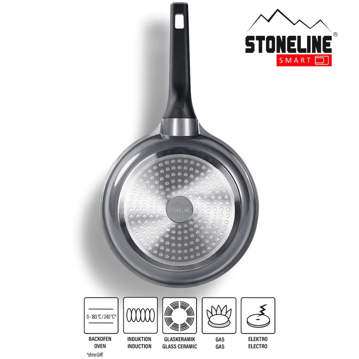 Die moderne Hausfrau STONELINE SMART Pfannen-Set 2-teilig 24/28 | ohne Deckel - Grau
