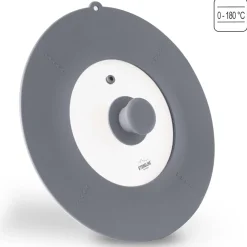 Topfdeckel|Die moderne Hausfrau STONELINE Universal Glasdeckel 16/18/20/22/24/26/28 | Grau