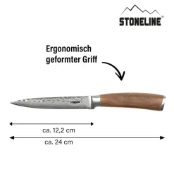 Koch- & Küchenmesser|Die moderne Hausfrau STONELINE Universalmesser 24 cm | 67 Lagen Damastmesser