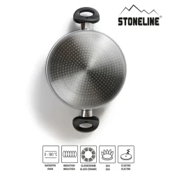 Töpfe|Die moderne Hausfrau STONELINE XXL Kochtopf 28 cm | mit Deckel