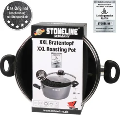 Töpfe|Die moderne Hausfrau STONELINE XXL Kochtopf 28 cm | mit Deckel