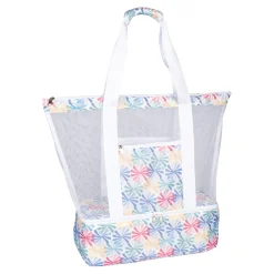 Kühltaschen & -Matten|Die moderne Hausfrau Strand- und Kühltasche "2 in 1" weiß/bunt