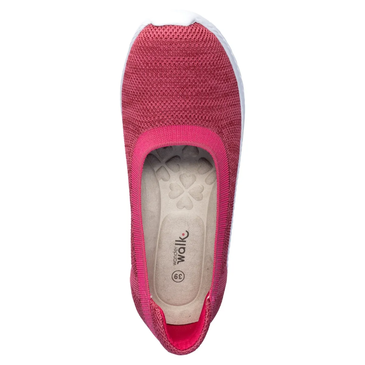 Damen Die moderne Hausfrau Stretch-Ballerina „Federleicht“ fuschsia