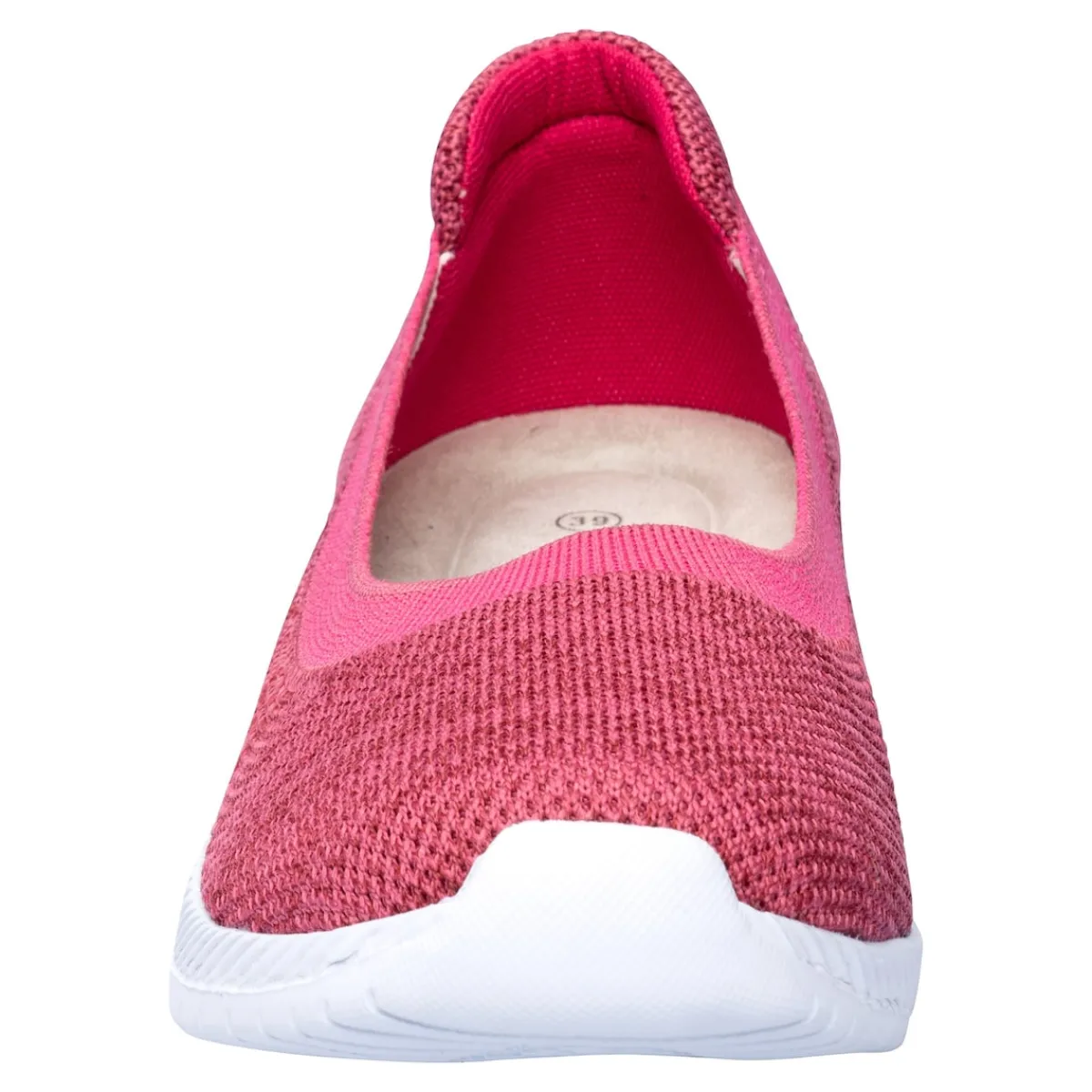 Damen Die moderne Hausfrau Stretch-Ballerina „Federleicht“ fuschsia