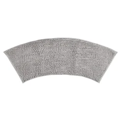 Bade- & Toilettenhilfen·Dusch- & Badewannenmatten|Badewannenmatten & -Kissen|Die moderne Hausfrau Super-Soft-Badematte „halbrund“ grau