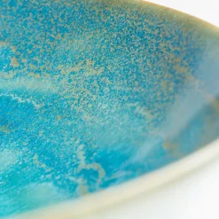 Teller|Die moderne Hausfrau Suppenteller, Steinzeug TIEFER SEE Blau / Grün