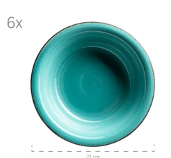 Teller|Die moderne Hausfrau Suppenteller-Set, Steingut LUMACA Laguna