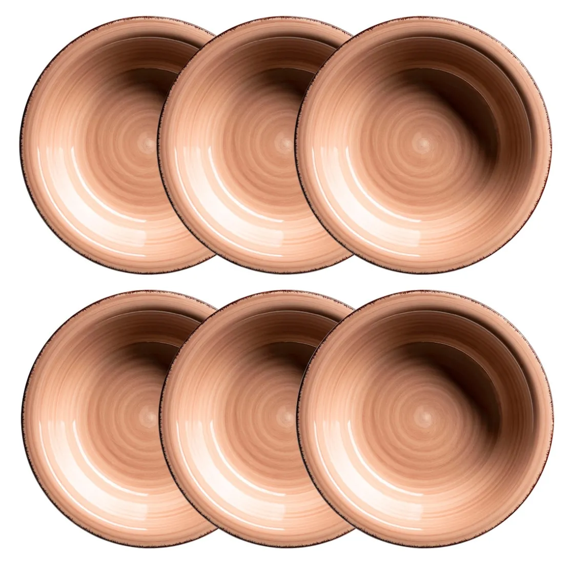 Teller|Die moderne Hausfrau Suppenteller-Set, Steingut LUMACA Olivgrün