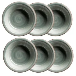 Teller|Die moderne Hausfrau Suppenteller-Set, Steingut LUMACA Grau