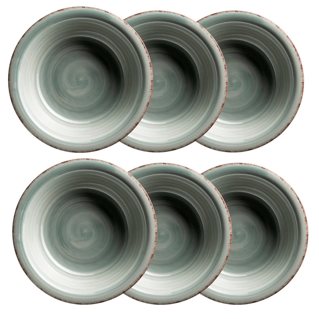 Teller|Die moderne Hausfrau Suppenteller-Set, Steingut LUMACA Grau