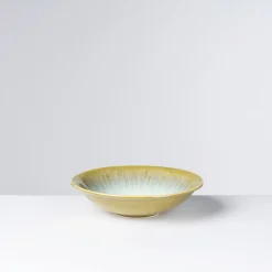 Teller|Die moderne Hausfrau Suppenteller-Set, Steinzeug Flussufer blau, grün, weiß