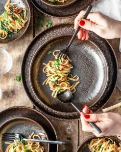 Teller|Die moderne Hausfrau Suppenteller-Set, Steinzeug Glockenklang