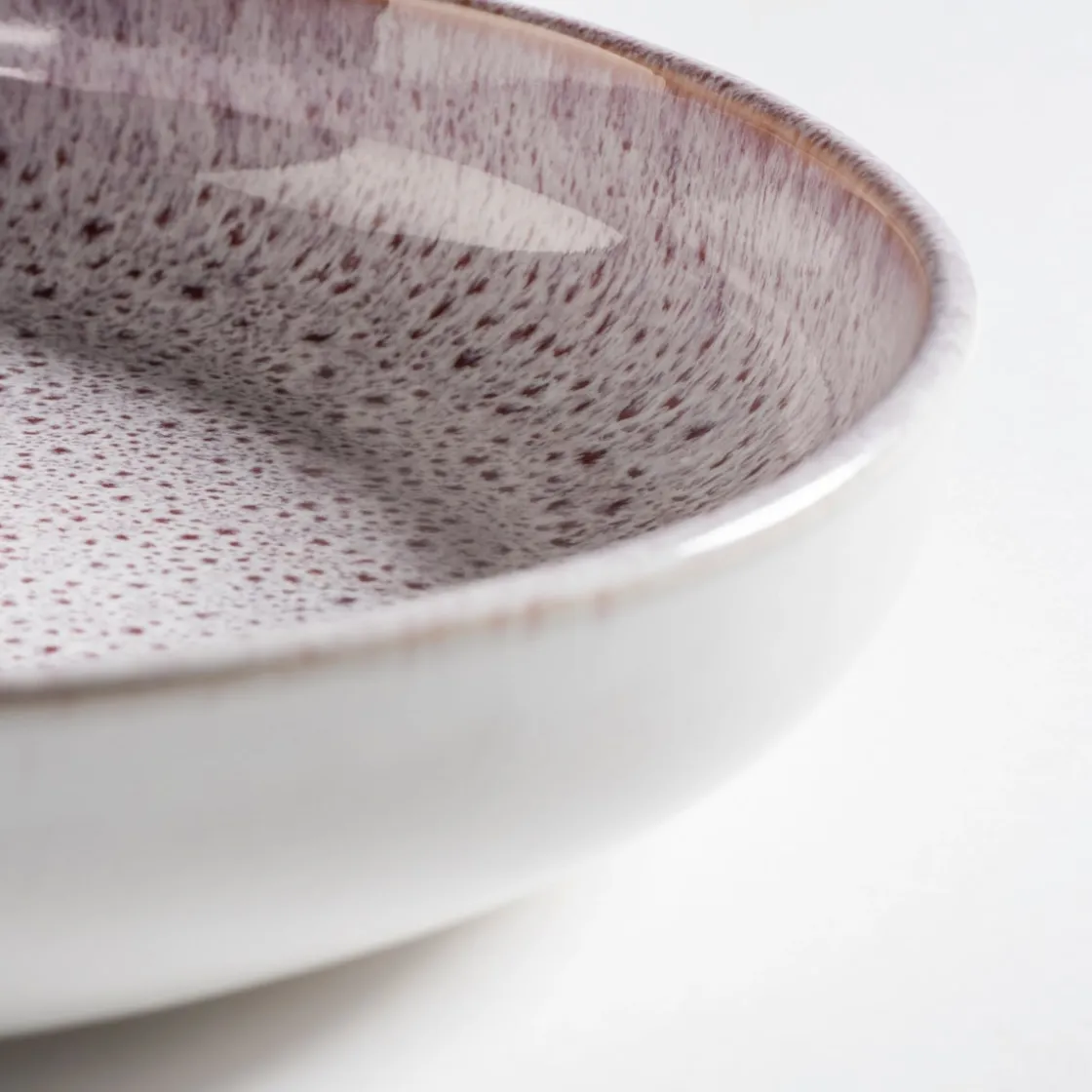 Geschirrsets|Die moderne Hausfrau Suppenteller-Set, Steinzeug Alpenwiese Beere / Creme