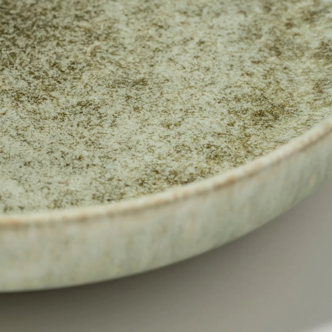 Teller|Die moderne Hausfrau Suppenteller-Set, Steinzeug Moos'N'Stein Grün