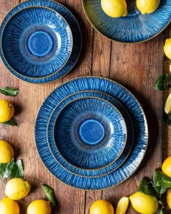 Teller|Die moderne Hausfrau Suppenteller-Set, Steinzeug Eisfall