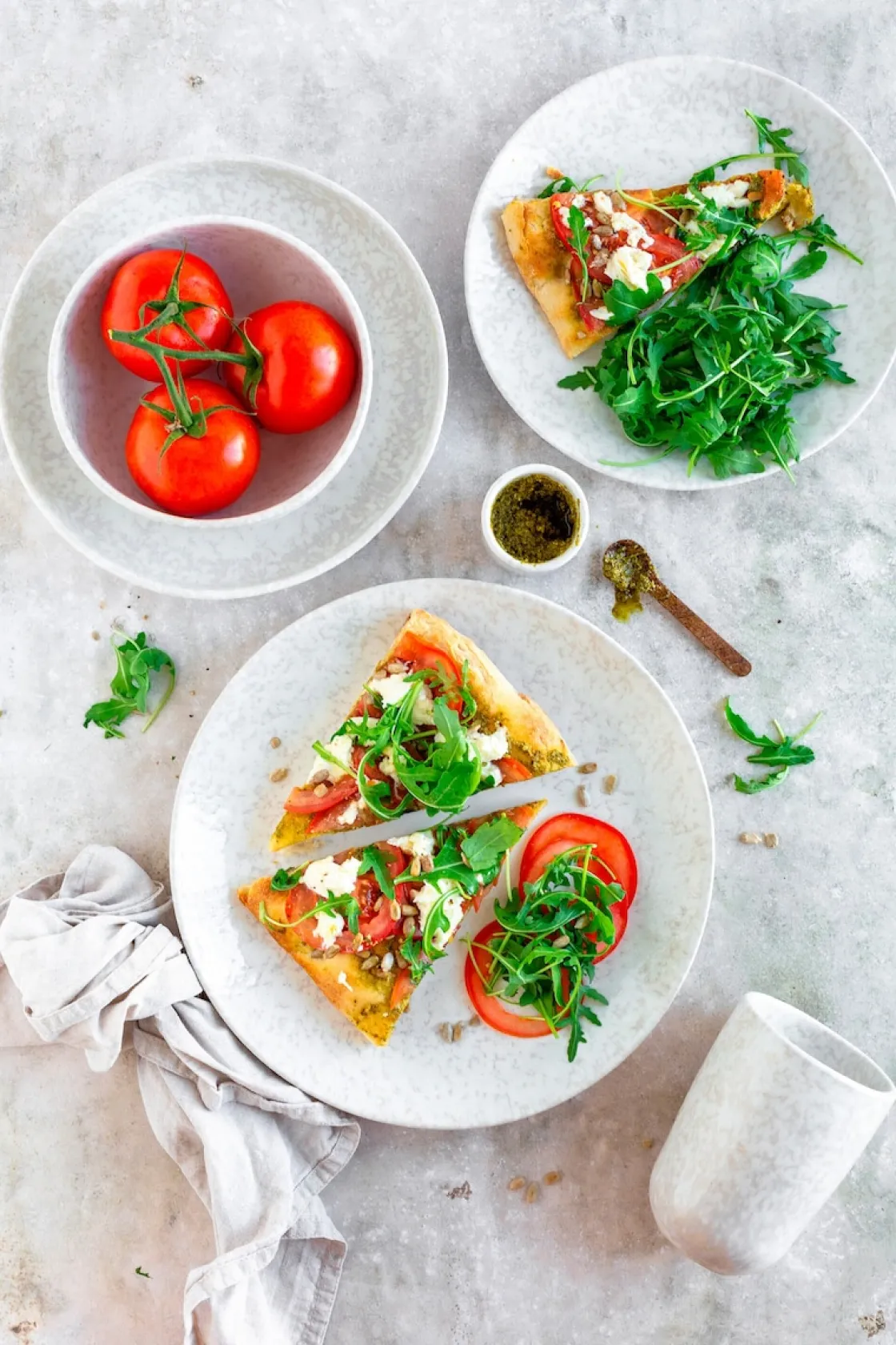 Geschirrsets|Die moderne Hausfrau Suppenteller-Set, Steinzeug Alpenwiese Creme