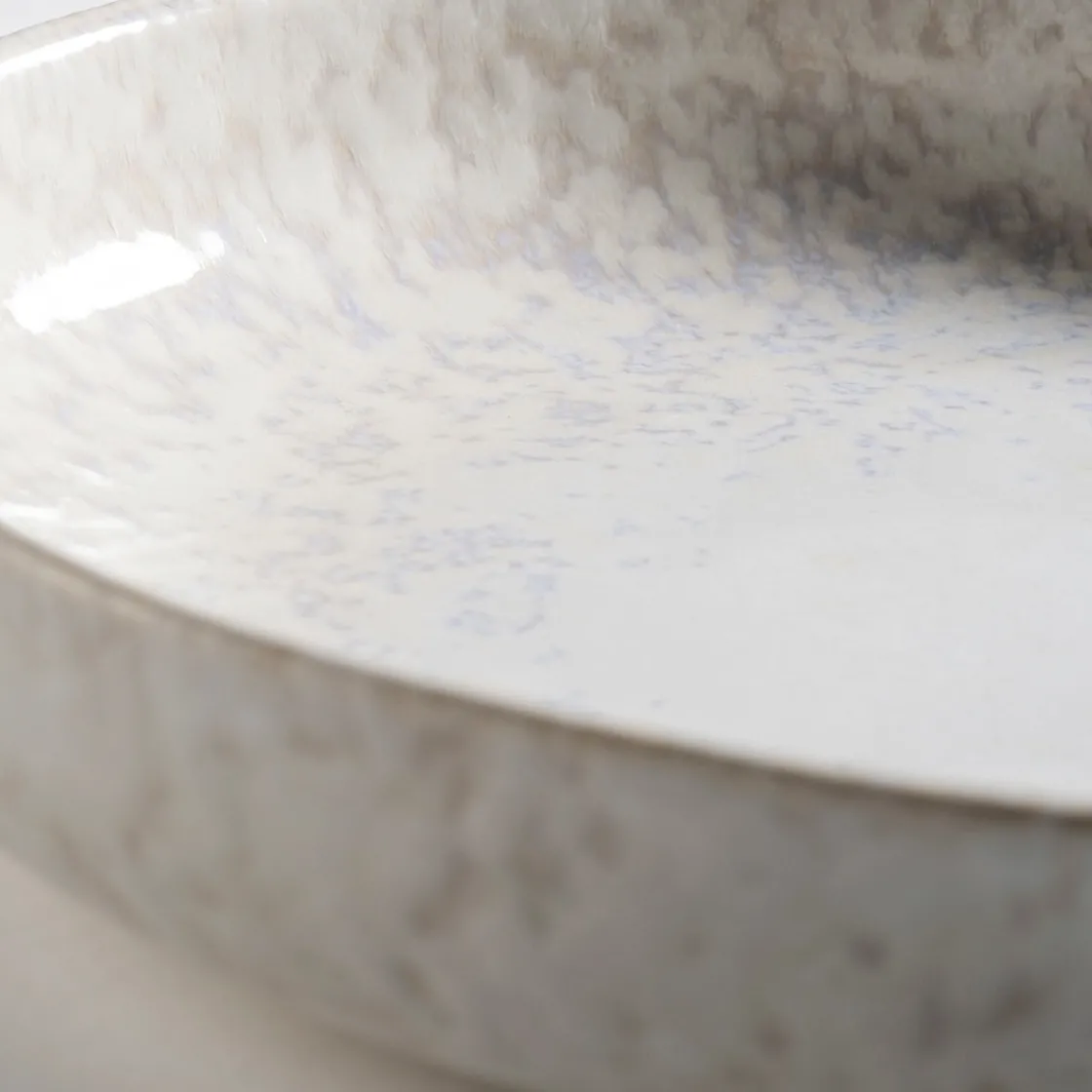 Geschirrsets|Die moderne Hausfrau Suppenteller-Set, Steinzeug Alpenwiese Creme