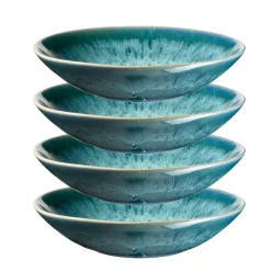 Teller|Die moderne Hausfrau Suppenteller-Set, Steinzeug Carellia Blau