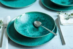 Teller|Die moderne Hausfrau Suppenteller-Set, Steinzeug Carellia Blau