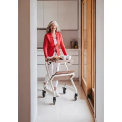Rollatoren|Die moderne Hausfrau Tablett für Wohnraumrollator dunkelbraun