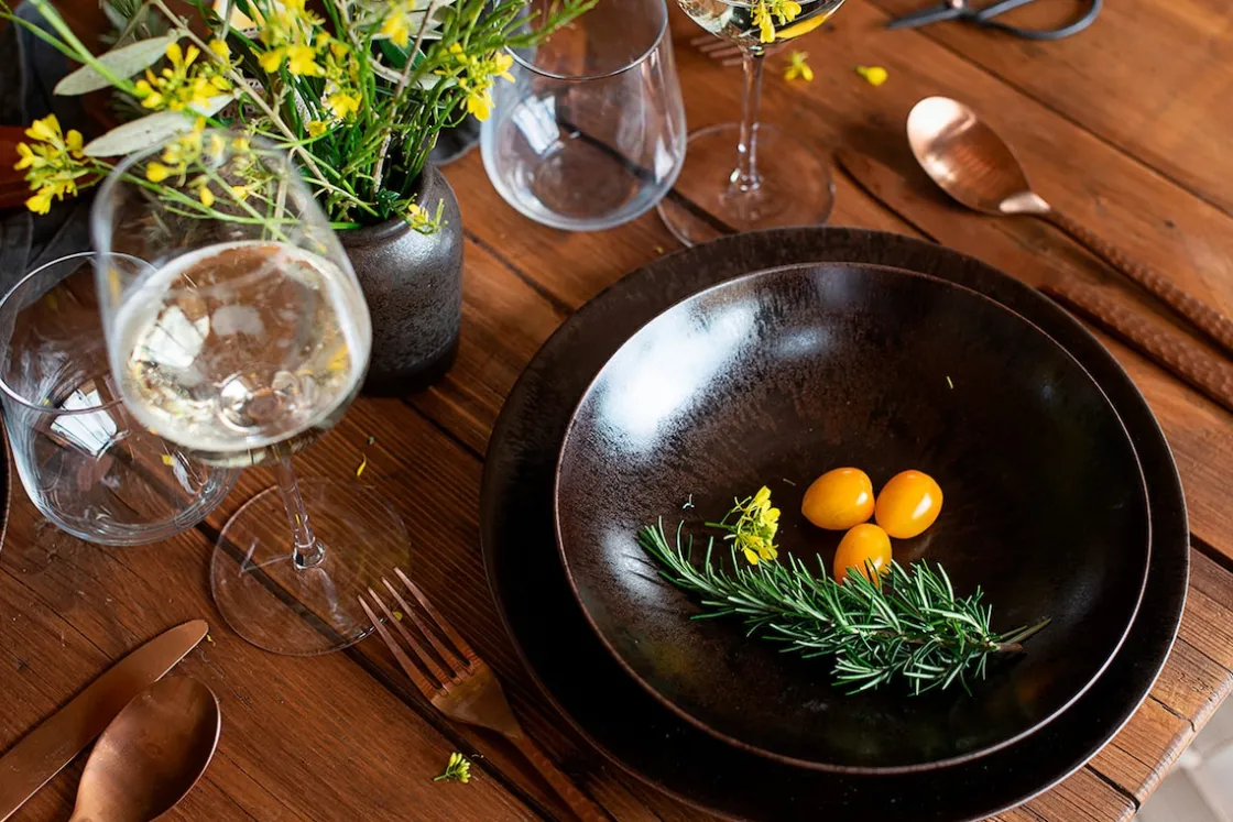 Geschirrsets|Die moderne Hausfrau Tafelservice, Keramik Metallic Bronze