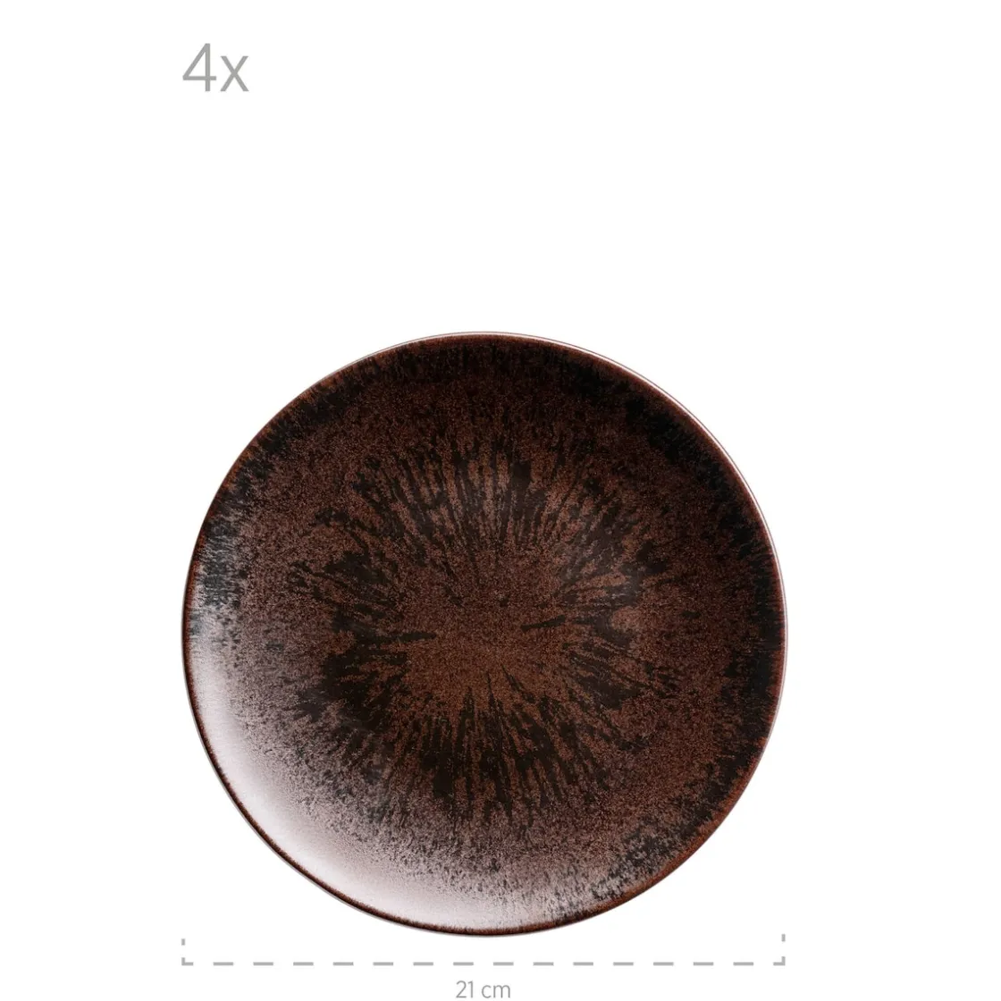 Geschirrsets|Die moderne Hausfrau Tafelservice, Keramik Metallic Bronze