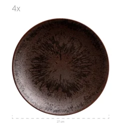 Geschirrsets|Die moderne Hausfrau Tafelservice, Keramik Metallic Bronze