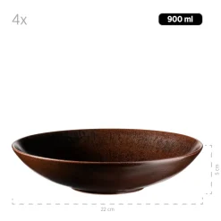 Geschirrsets|Die moderne Hausfrau Tafelservice, Keramik Metallic Bronze